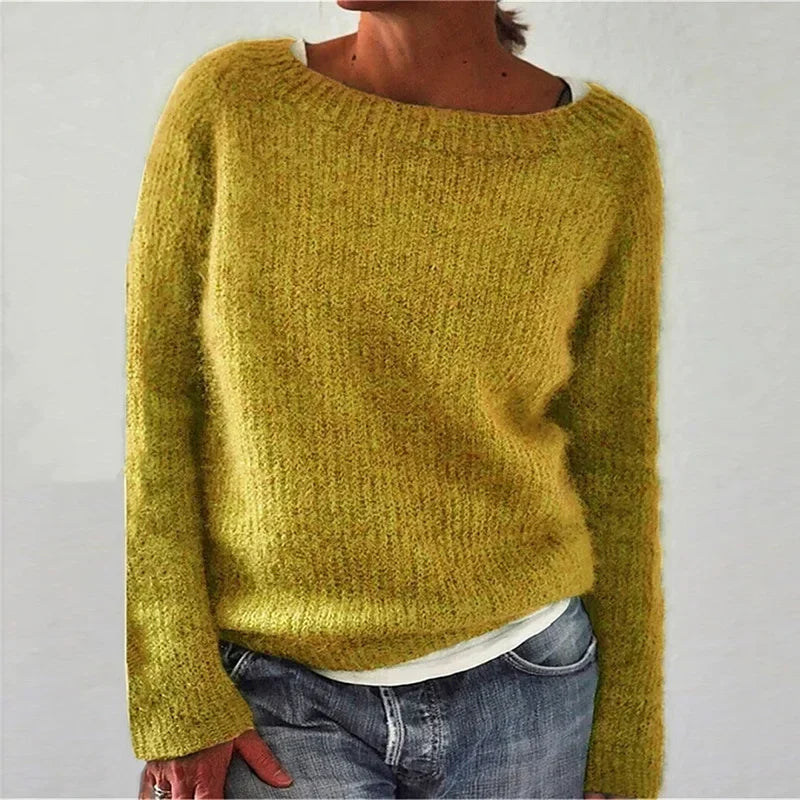 2025 Spring Knitting Oversize Women's Sweater Black O-neck Long Sleeve Loose Warm Sweaters Female Trendy Casual Ladies Clothes