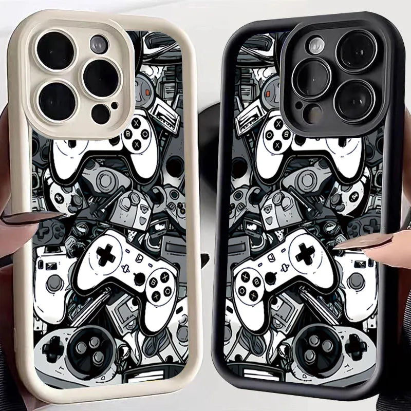 Case For iPhone 17 16 Pro Max Air Cases iPhone 15 Case Game Controller Graphic Case For iPhone 11 12 13 14Pro 7 8 Plus SE2 Cover