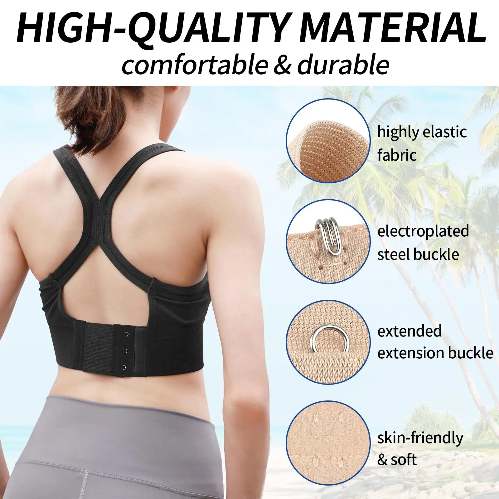 12 bra extenders with 3 hooks, 3 hooks, women's bra extenders, elastic extension straps, enlarged size, soft and comfortable