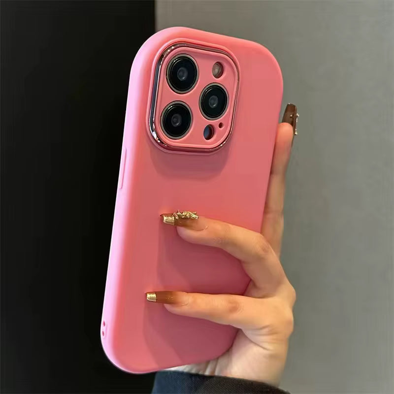 Cute Soft Silicone Candy Color Phone Case For iPhone 17 Air 11 12 13 14 15 16 Pro Max Plus Shockproof Bumper Back Cases Cover