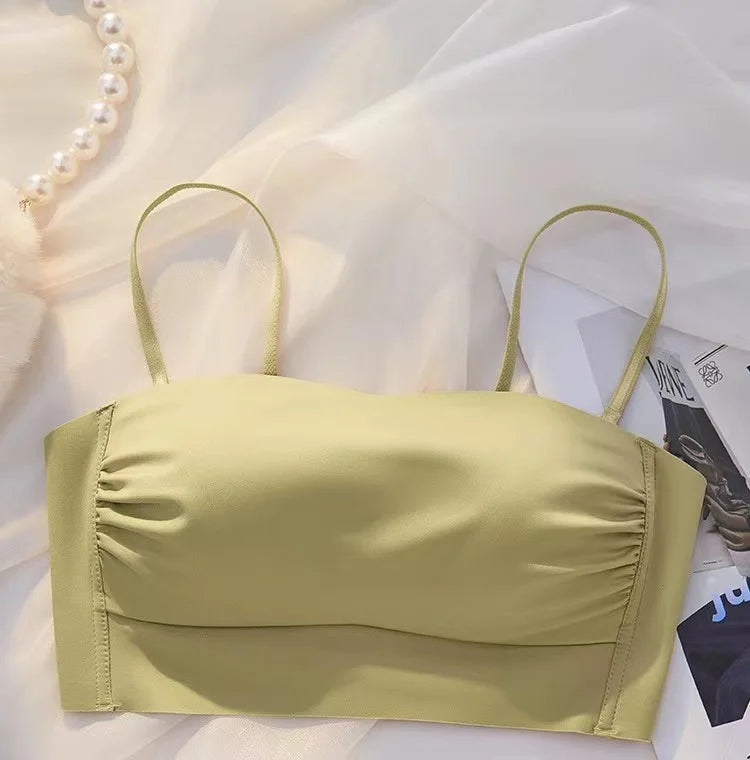 Bra Underwear For Women With anti Stray Light Wrap, Thin Shoulder Straps, Thin Back Vest, Sexy Bra, All In One For External Wear