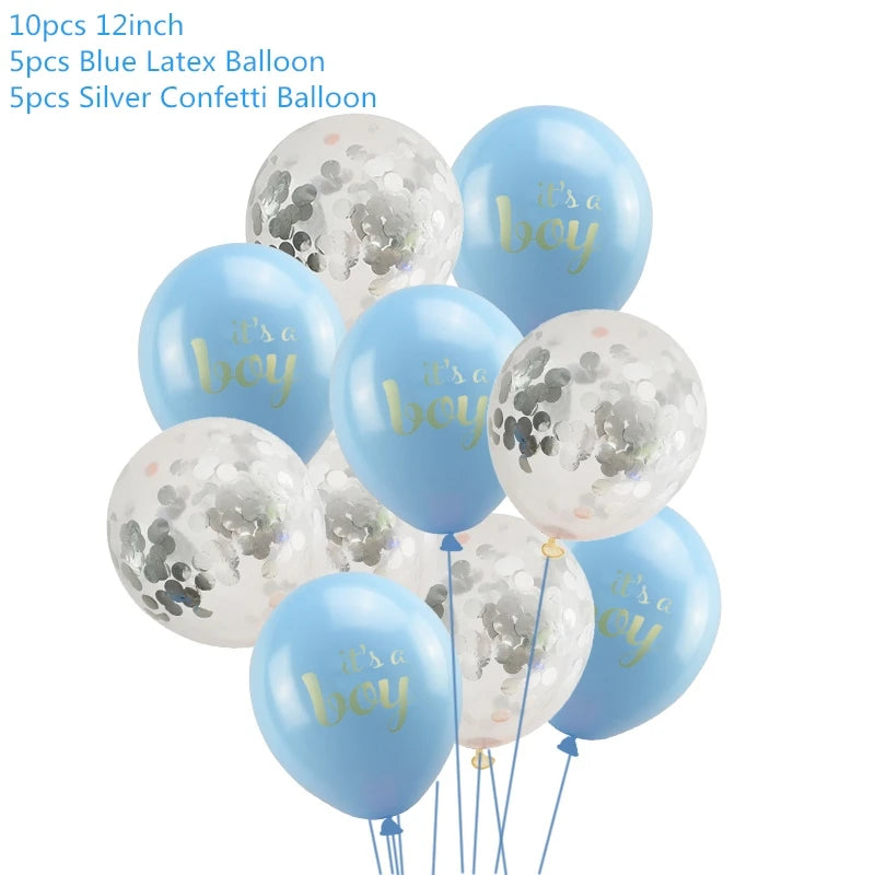 Baby Shower Boy Girl Decorations Set It's a Boy It's a Girl oh baby Balloons Gender Reveal Kids Birthday Party Baby Shower Gifts
