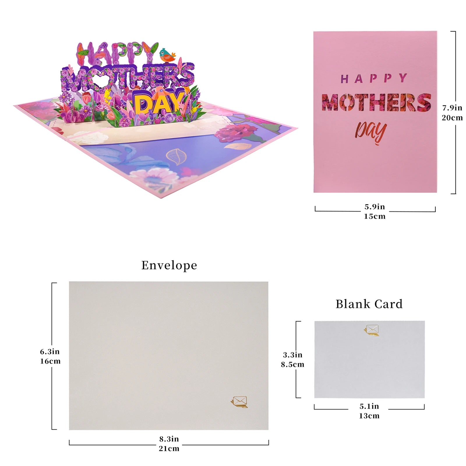 3D Happy Mother's Day Card, Pop Up Mothers Day Card, Card for Mom