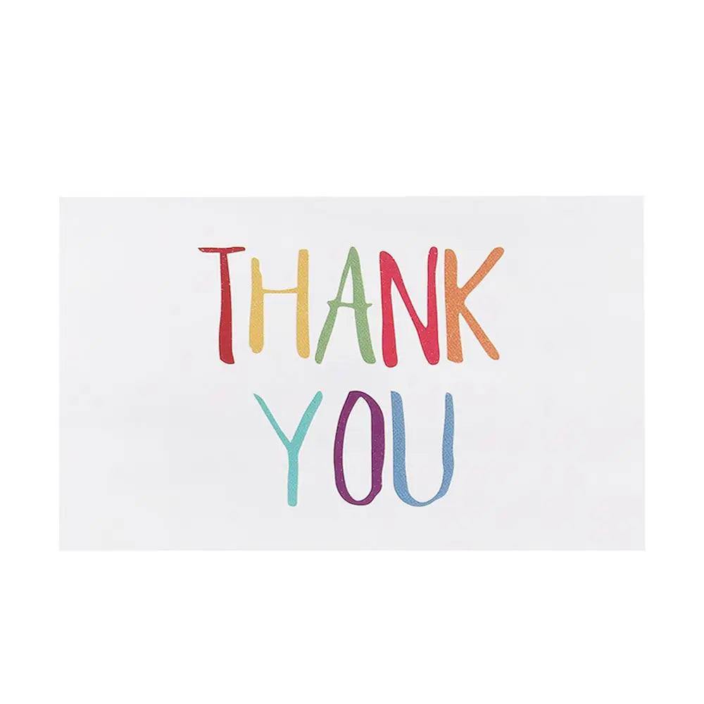 For Small Business Online Retail Greeting  Labels "Thank You For Your Order" Postcards Express Appreciate Kraft Paper Cards