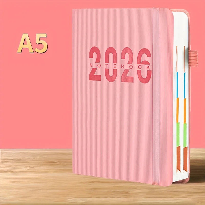 2026 New Calendar Log: Time Management 365 Day Plan Office、 400 Pages, Daily Plan | Visual Organization|