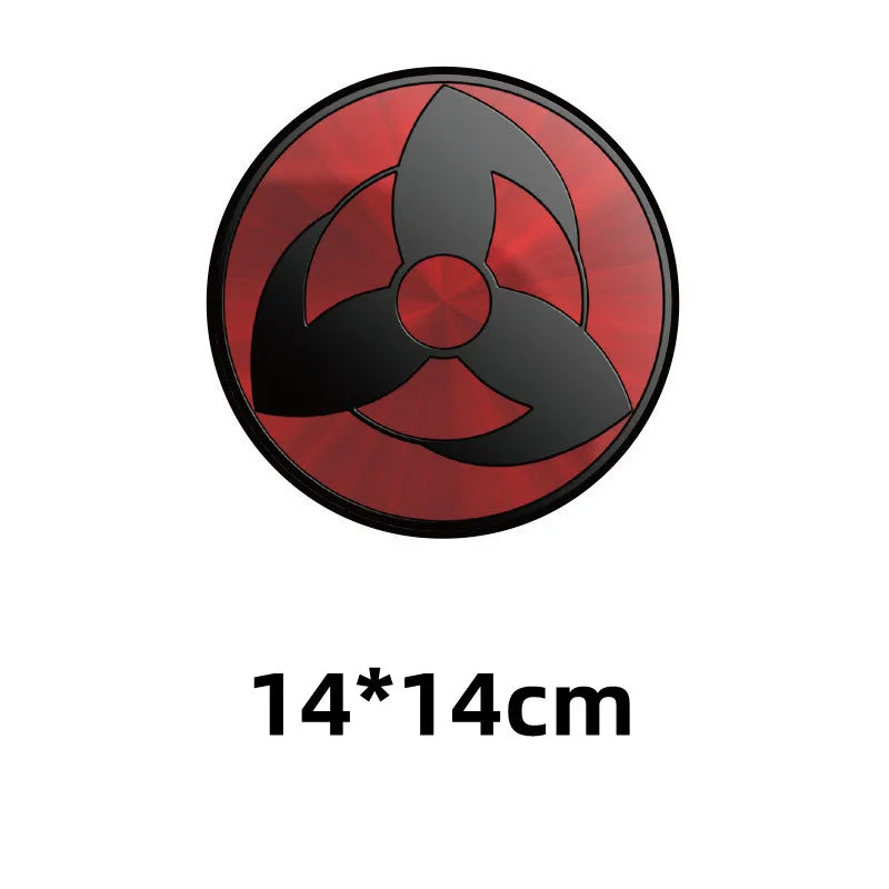1Pcs Naruto Writing Wheel Eye Car Stickers Gas Tank Cover Decoration Waterproof  Stickers  Body Scratches Cover Car Stickers