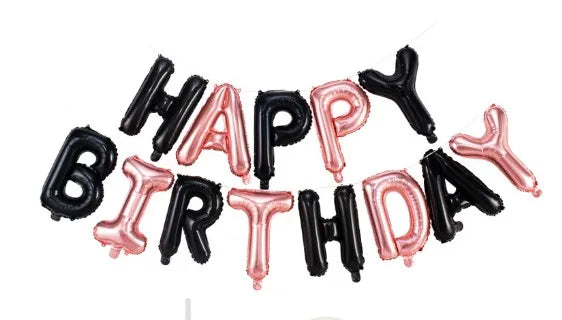 16 inch  Letters HAPPY BIRTHDAY Foil Balloons Happy Birthday Party Decoration Kids Alphabet Air Balloons Baby Shower Supplies