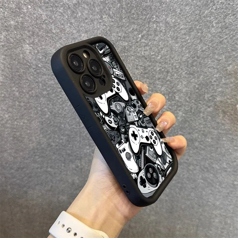 Case For iPhone 17 16 Pro Max Air Cases iPhone 15 Case Game Controller Graphic Case For iPhone 11 12 13 14Pro 7 8 Plus SE2 Cover