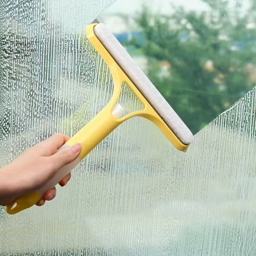 Window Cleaner Car Glass Scraper Shower Door Wiper with Soap Dispenser for Household Deep Cleaning and Mirror Cleaning