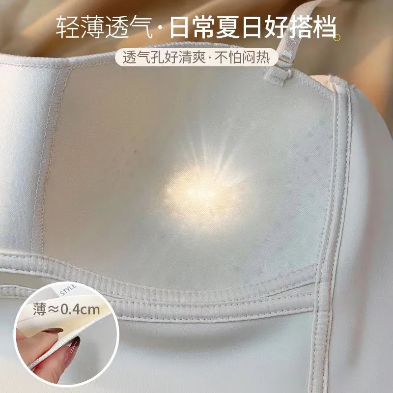 Bra Underwear For Women With anti Stray Light Wrap, Thin Shoulder Straps, Thin Back Vest, Sexy Bra, All In One For External Wear