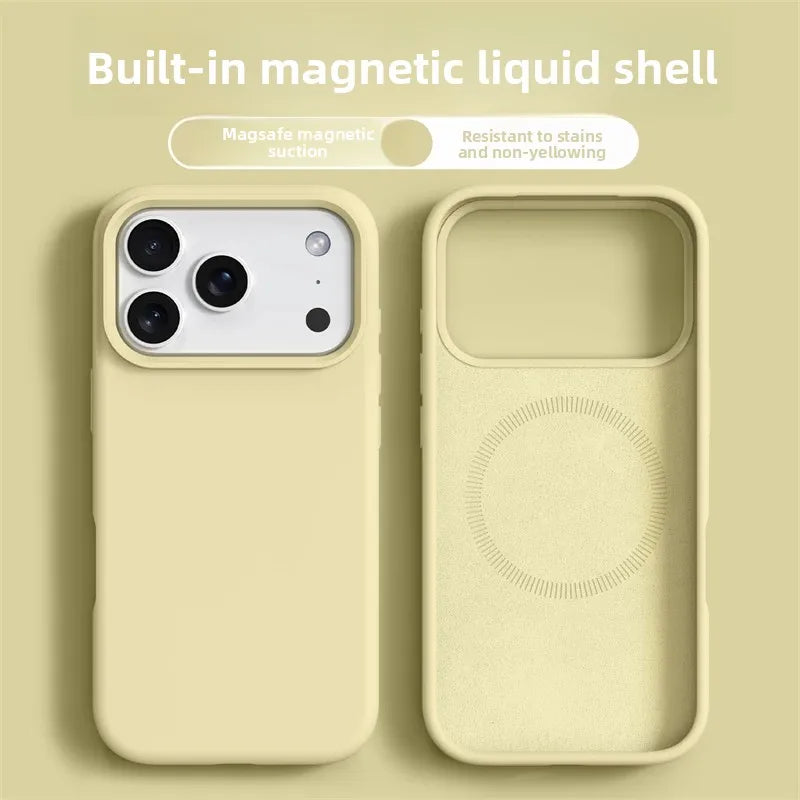 Original Magnetic Phone Case For iPhone 17 16 Pro Max Air Liquid Silicone Cases For iPhone17 16 Pro Max 17Pro Soft Bumper Cover