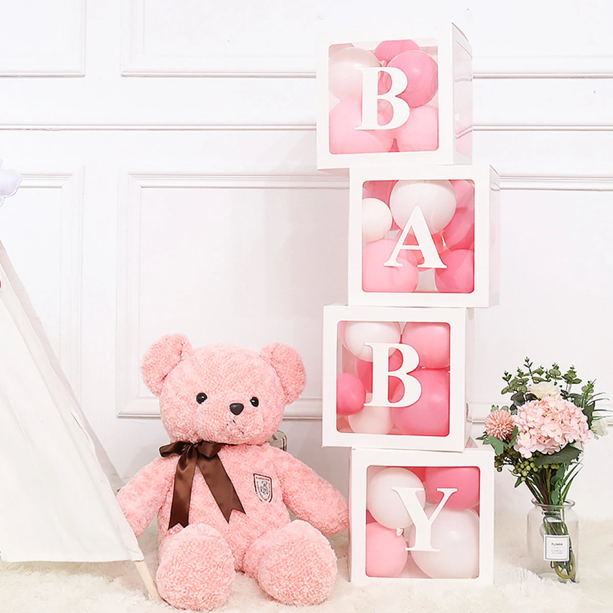 25cm BABY Letter Box Balloon Boxes Baby Shower Boy Girl 1st Birthday Party Decoration Kids Babyshower Gender Reveal Party Decor