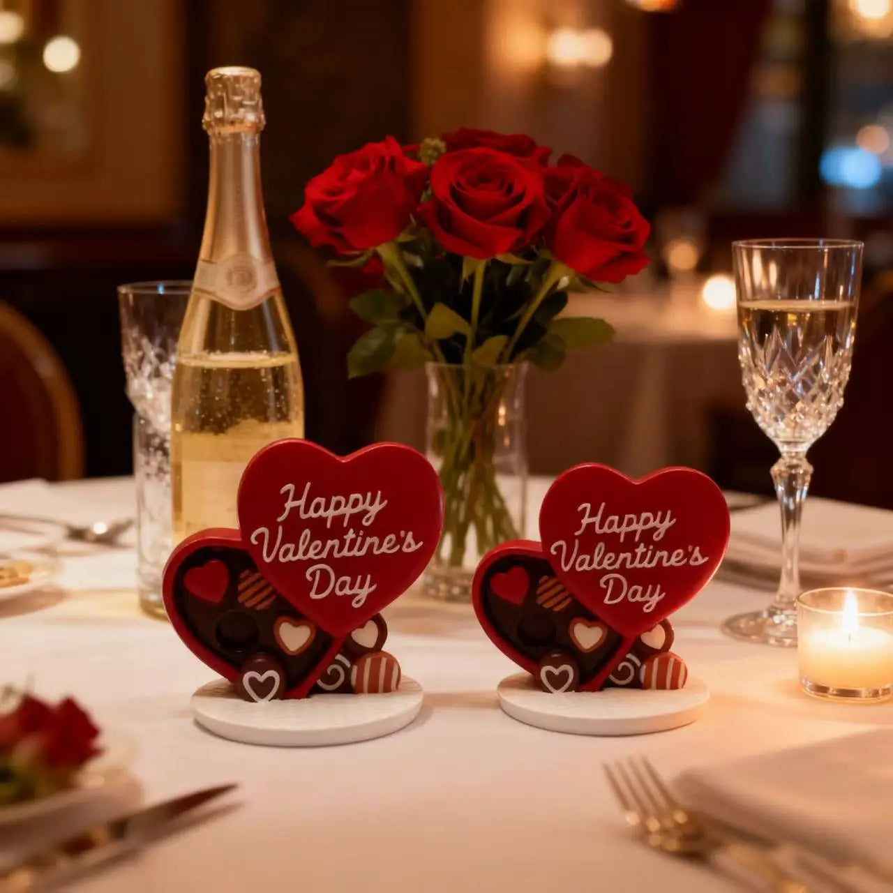 Valentine's Day Heart-Shaped Desktop Decoration Small Exquisite Size for Dining Table And Office Decor