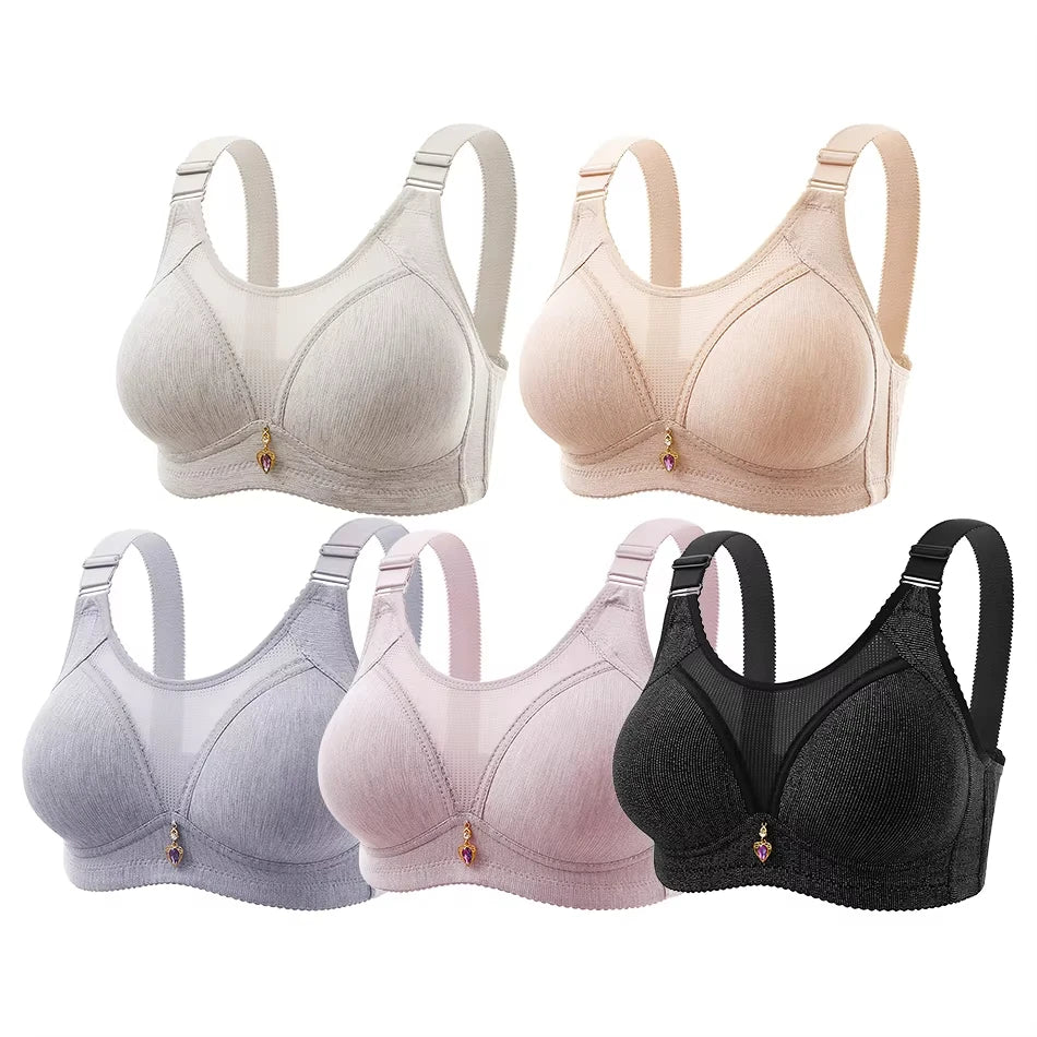 Bra for Women Comfortable Non-slip Push-up Sports Bra with Wide Shoulder Straps Chest Pad for Women Breathable lingerie