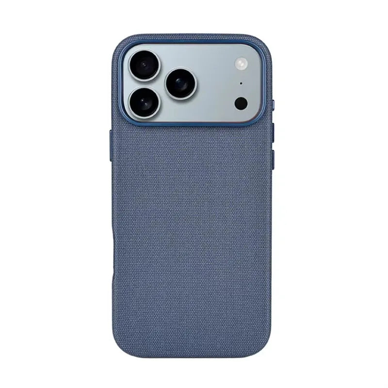 Original Tech nology Woven Linen-Textured Phone Cases For IPhone 17 Pro Max with Lanyard Function Anti-Scratch Protective Cover