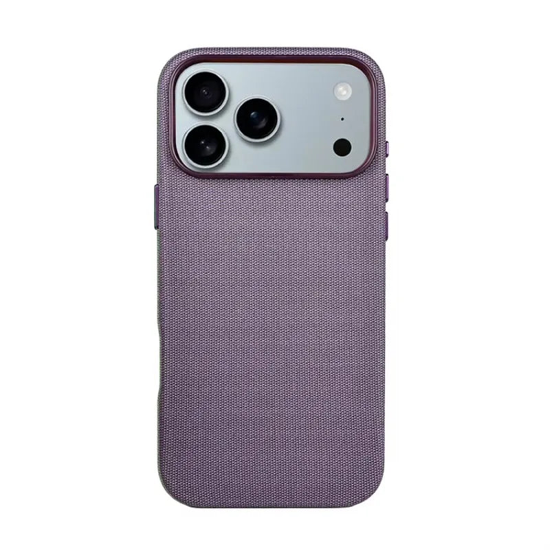 Original Tech nology Woven Linen-Textured Phone Cases For IPhone 17 Pro Max with Lanyard Function Anti-Scratch Protective Cover
