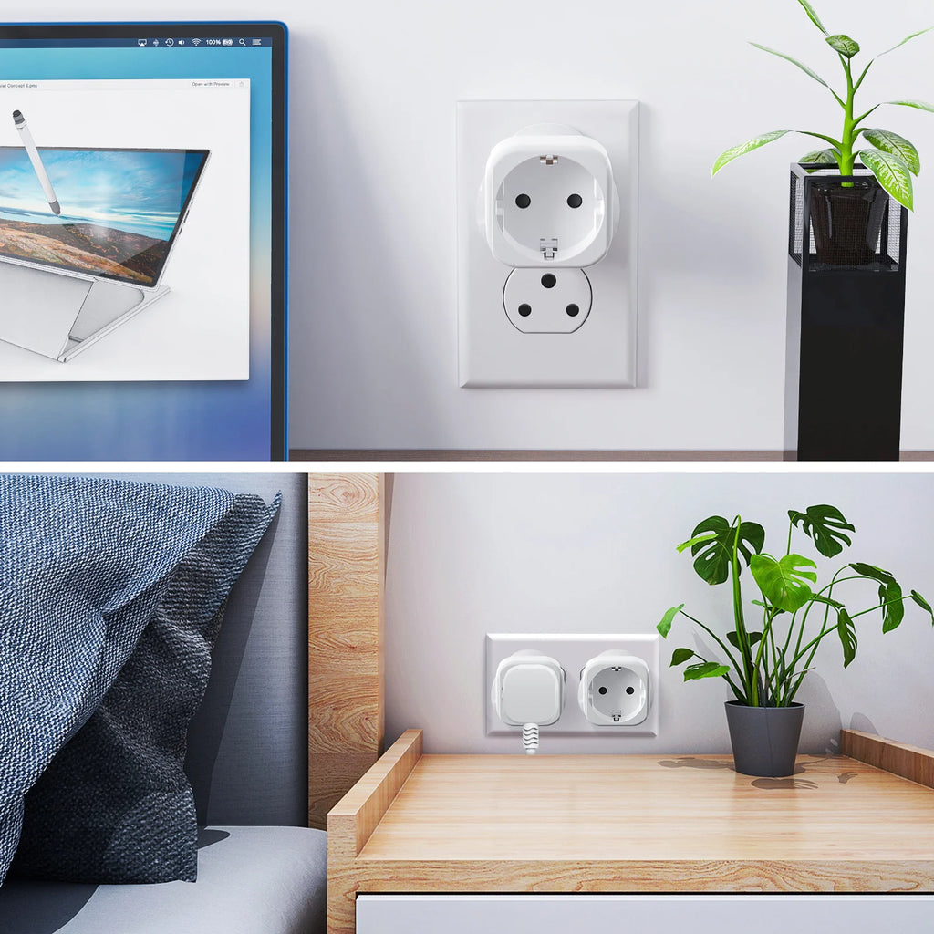 2PCS South Africa Travel Adapter, EU to SA South Africa Plugs Adapter Type M Big Round Power Converter Lesotho Ghana Travel Plug