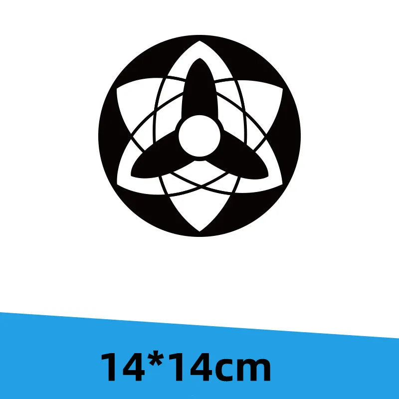 1Pcs Naruto Writing Wheel Eye Car Stickers Gas Tank Cover Decoration Waterproof  Stickers  Body Scratches Cover Car Stickers