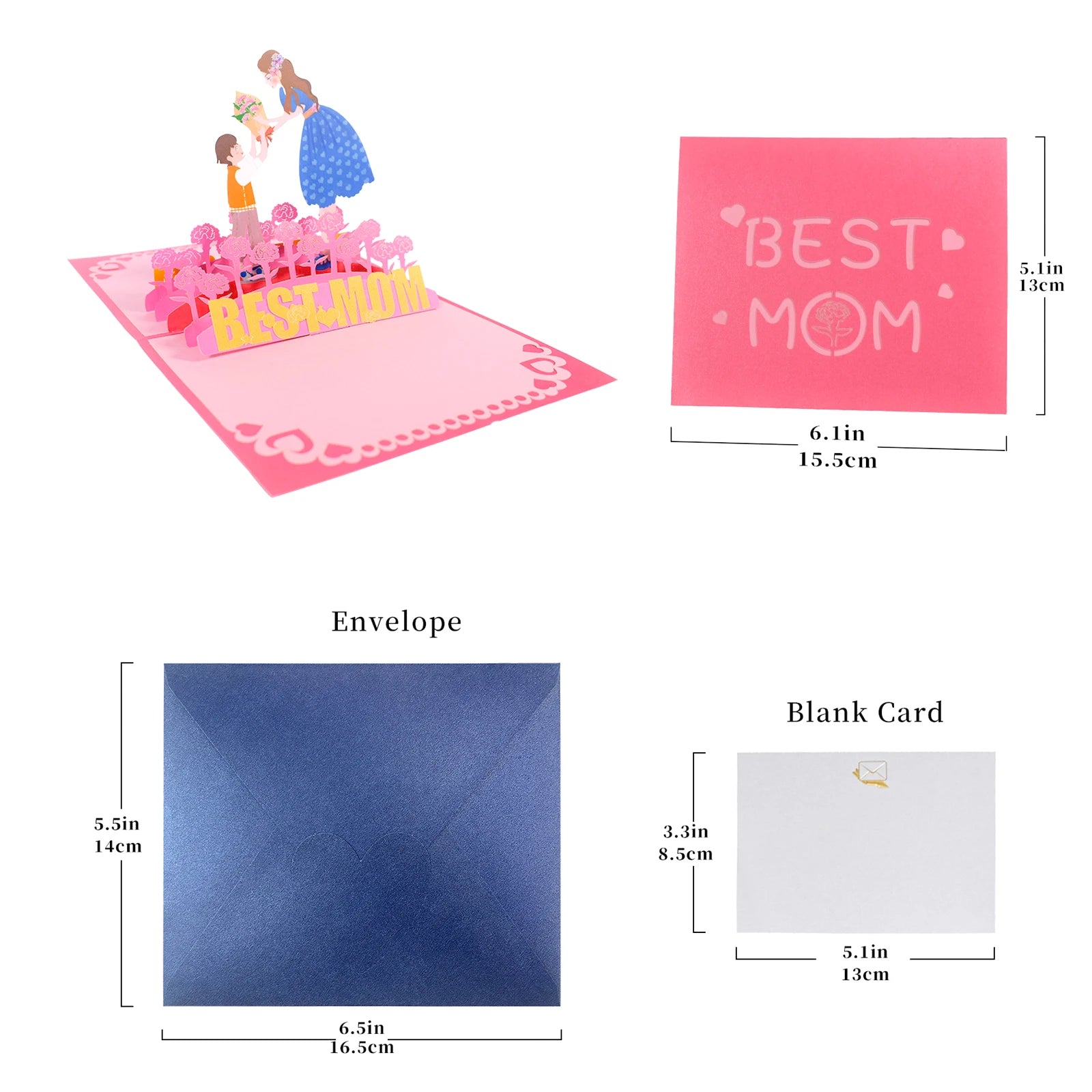 3D Happy Mother's Day Card, Pop Up Mothers Day Card, Card for Mom