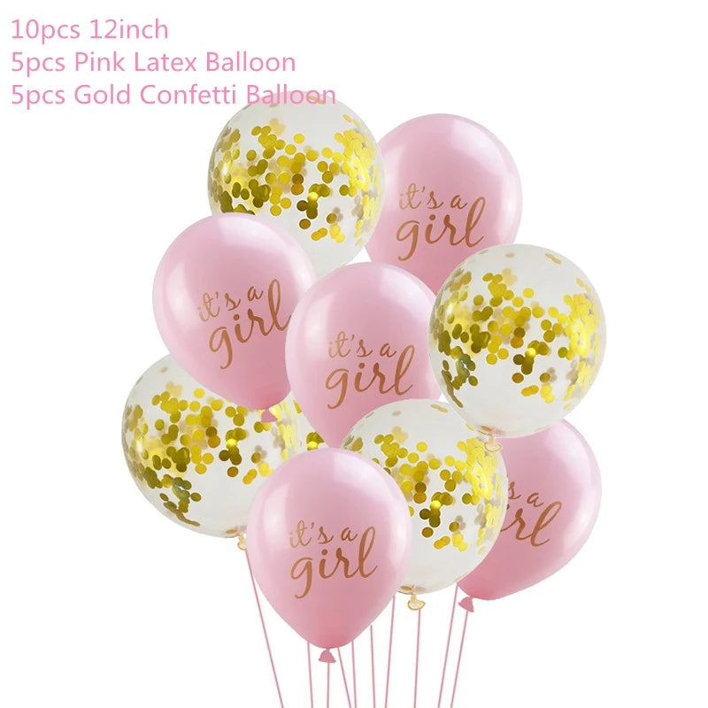 Baby Shower Boy Girl Decorations Set It's a Boy It's a Girl oh baby Balloons Gender Reveal Kids Birthday Party Baby Shower Gifts