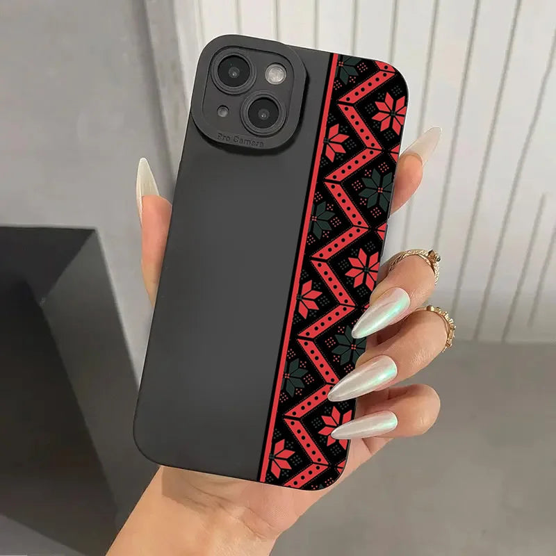 Bohemian Style Patterned TPU Phone Case For iPhone 16 15 14 12 11 13 Pro 15Pro 14Pro Max Mini X XS XR Max SE2 7 8 Plus Cover