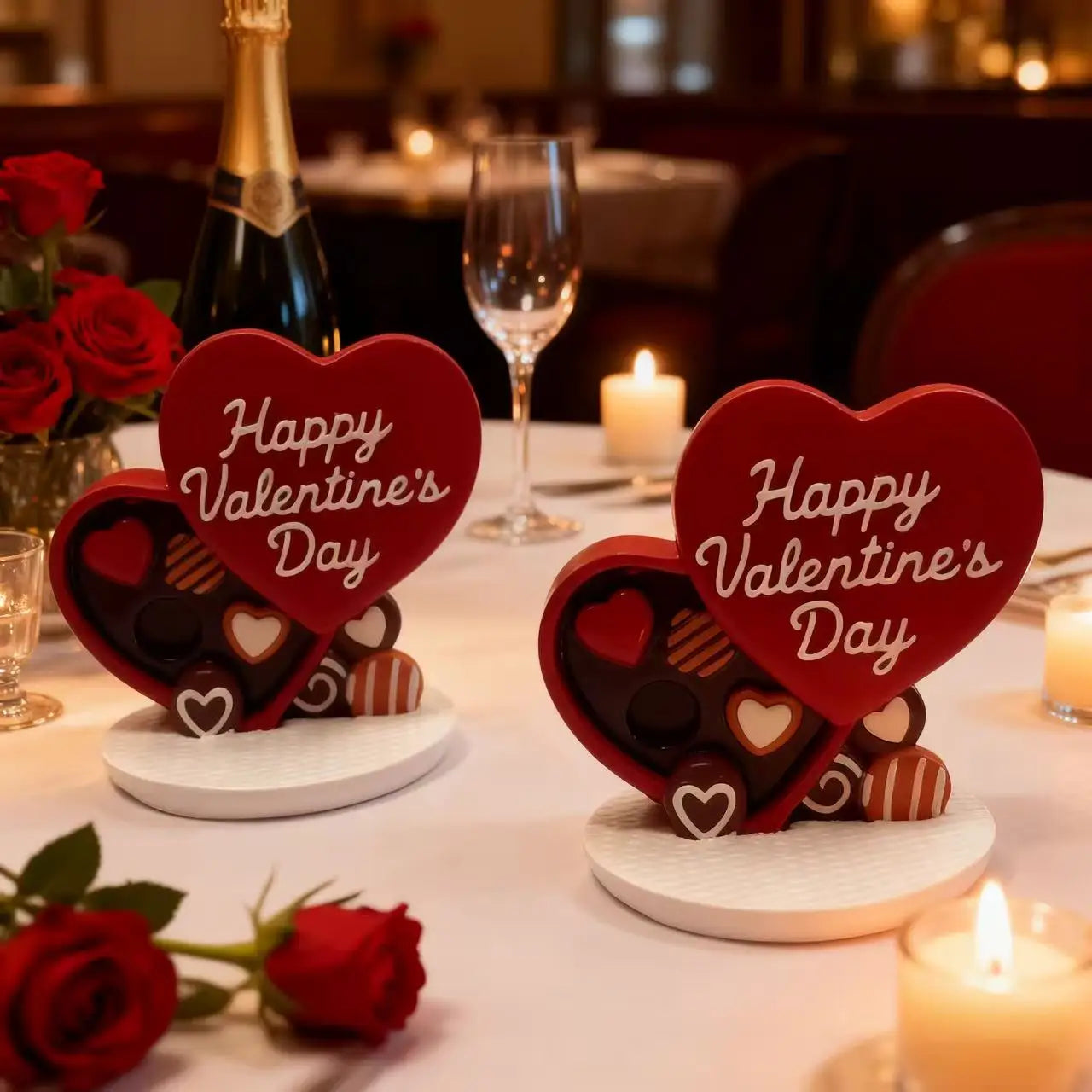 Valentine's Day Heart-Shaped Desktop Decoration Small Exquisite Size for Dining Table And Office Decor