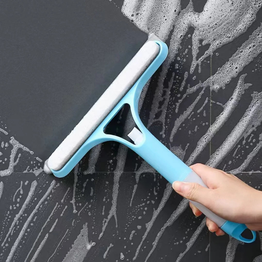 Window Cleaner Car Glass Scraper Shower Door Wiper with Soap Dispenser for Household Deep Cleaning and Mirror Cleaning