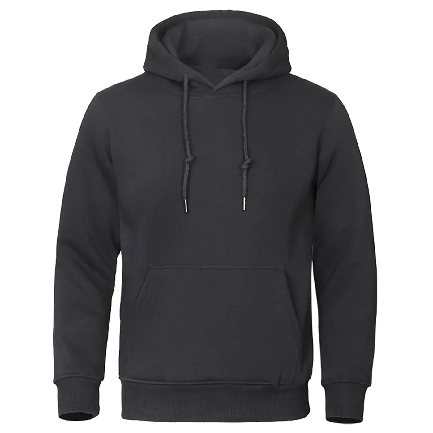 Hoodie Men Solid Warm Fleece Hoody Oversize Hooded Sweatshirt Autumn Casual Fashion Pocket Clothes Comfort and Simplicity Tops