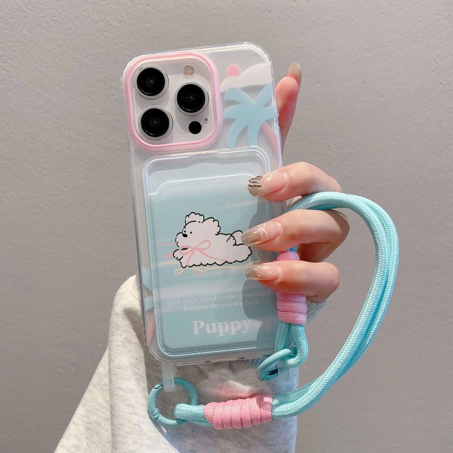 Cute Soft Phone Case for iPhone 16 Case iPhone 15 14 13 12 Pro Max Card Holder Wallet Shockproof Cover