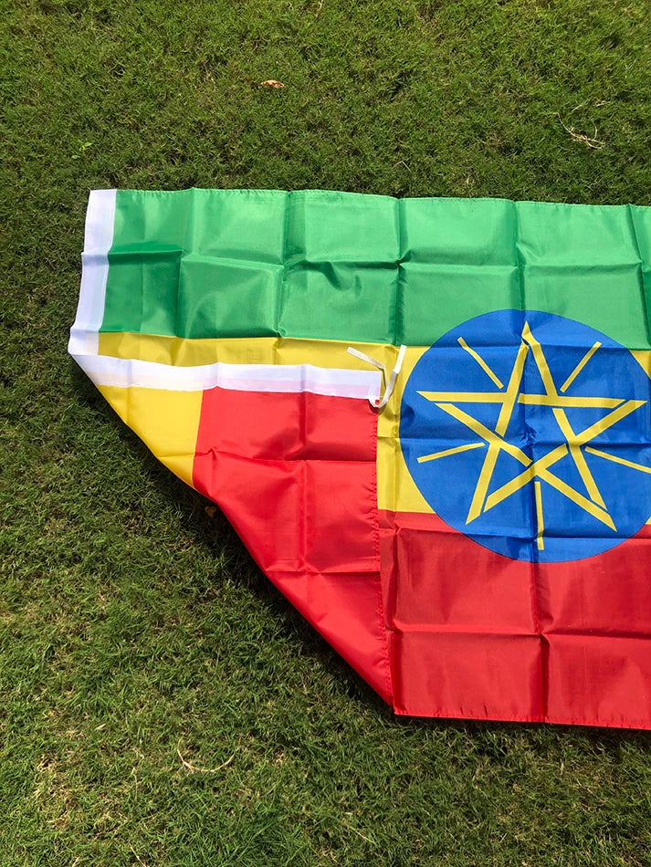 SKY FLAG Ethiopia flag 90X150cm 3x5fts Ethiopia Flag Ethiopian National Flags Polyester hanging banner indoor outdoor home decor
