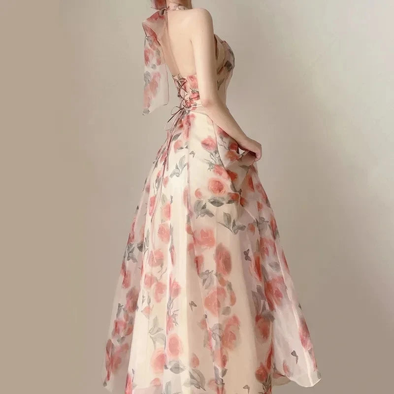 Long Dresses Womens Clothing French Elegant Party Dressess Female 2025 Summer New Fashion Versatile Beach Style Evening Dresses