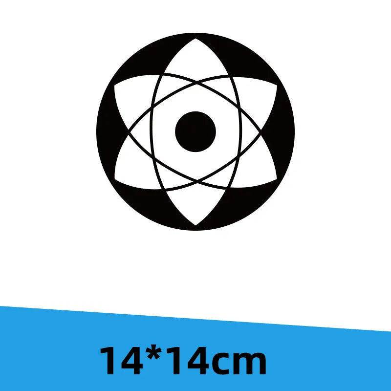 1Pcs Naruto Writing Wheel Eye Car Stickers Gas Tank Cover Decoration Waterproof  Stickers  Body Scratches Cover Car Stickers