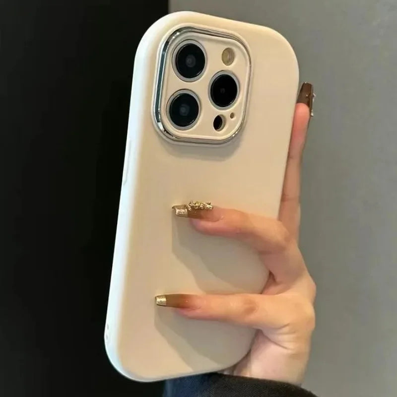 Luxury Cute Soft Silicone Candy Color Phone Case For iPhone 11 12 13 14 15 16 17 Pro Max Plus Shockproof Bumper Back Cases Cover