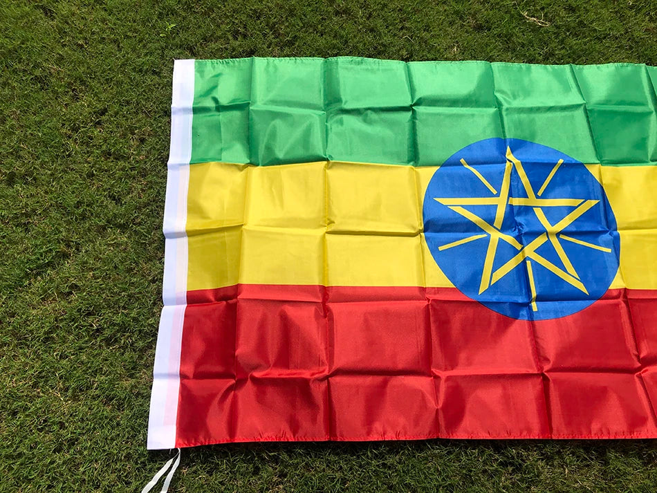 SKY FLAG Ethiopia flag 90X150cm 3x5fts Ethiopia Flag Ethiopian National Flags Polyester hanging banner indoor outdoor home decor