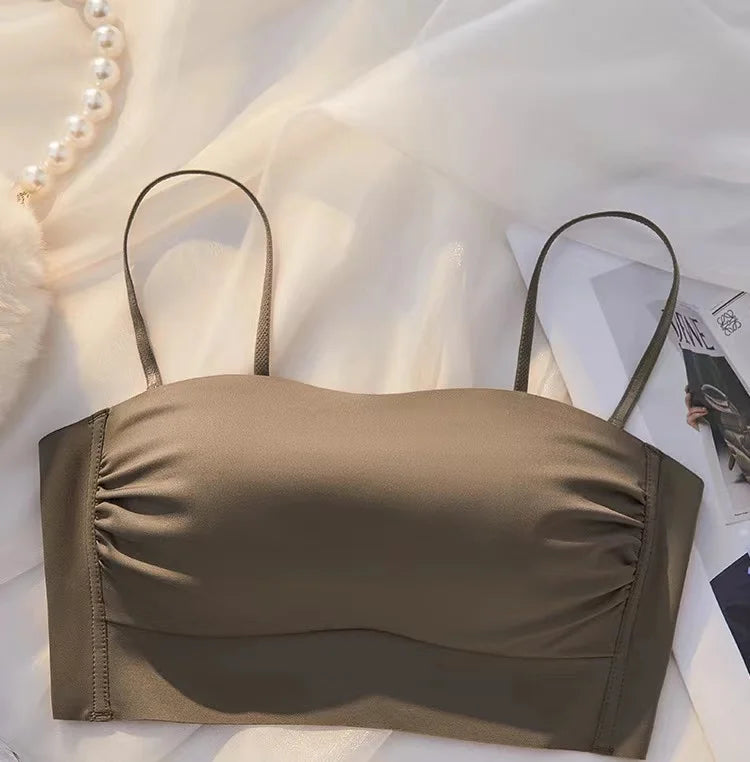 Bra Underwear For Women With anti Stray Light Wrap, Thin Shoulder Straps, Thin Back Vest, Sexy Bra, All In One For External Wear