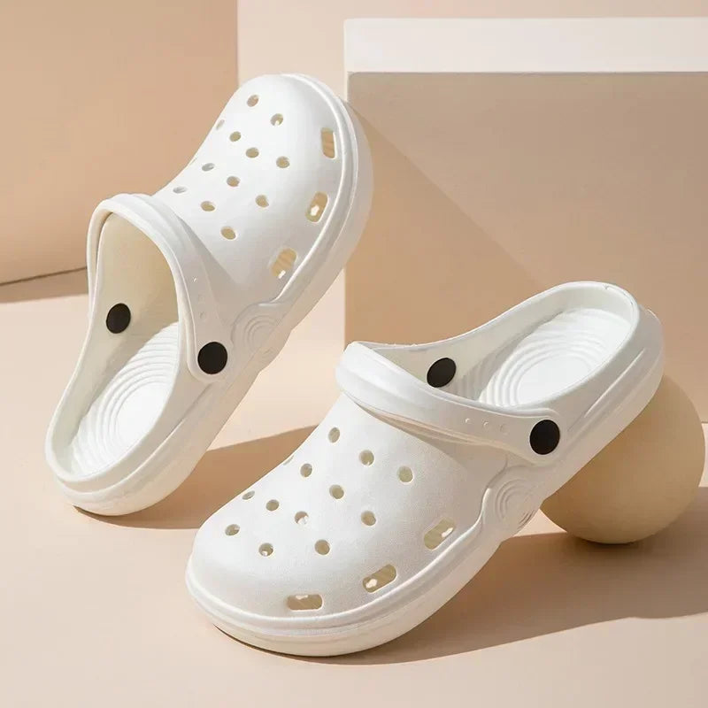 Womens House Slippers Casual Garden Clogs Outdoor Wide Toe Shoe for Ladies Men Sandalia Non Slip Indoor Outdoor Shoes