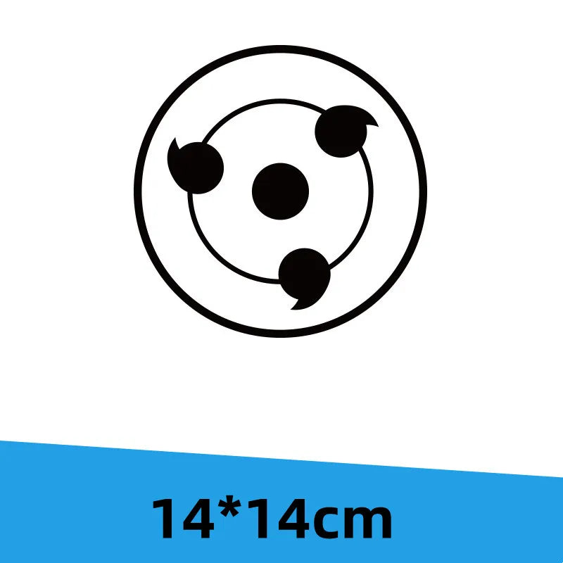 1Pcs Naruto Writing Wheel Eye Car Stickers Gas Tank Cover Decoration Waterproof  Stickers  Body Scratches Cover Car Stickers