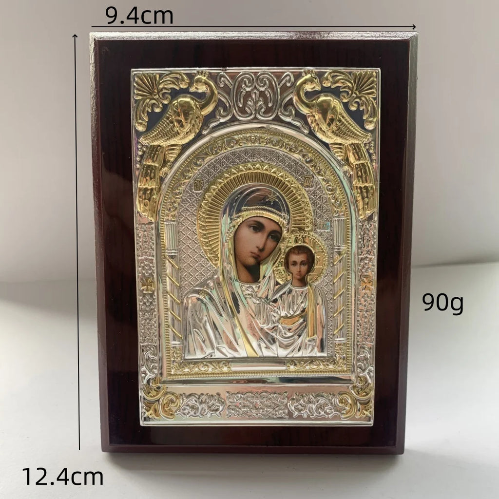 Orthodox Wood Jesus Icon Home Decoration Virgin Mary Christmas Easter Baptism Decor Church Souvenirs