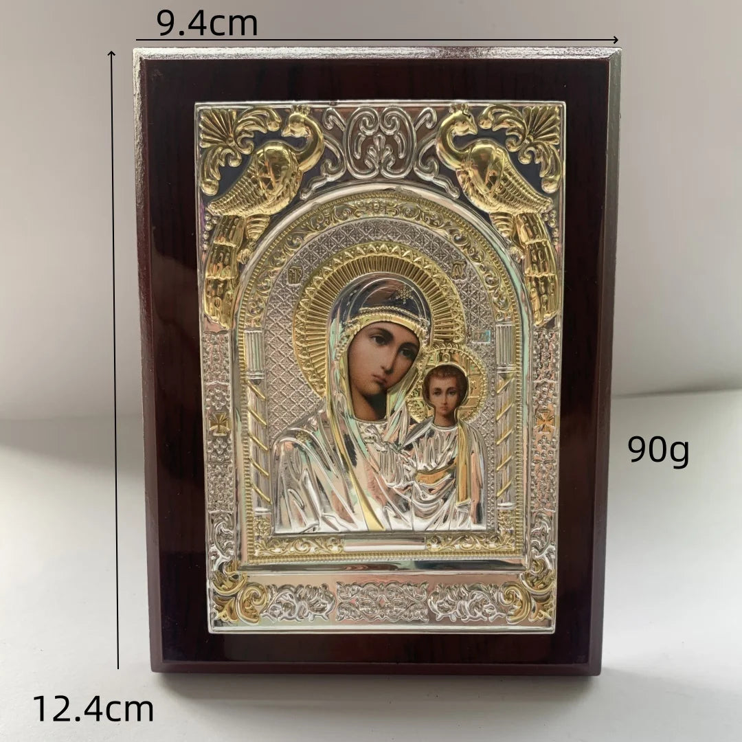Orthodox Wood Jesus Icon Home Decoration Virgin Mary Christmas Easter Baptism Decor Church Souvenirs