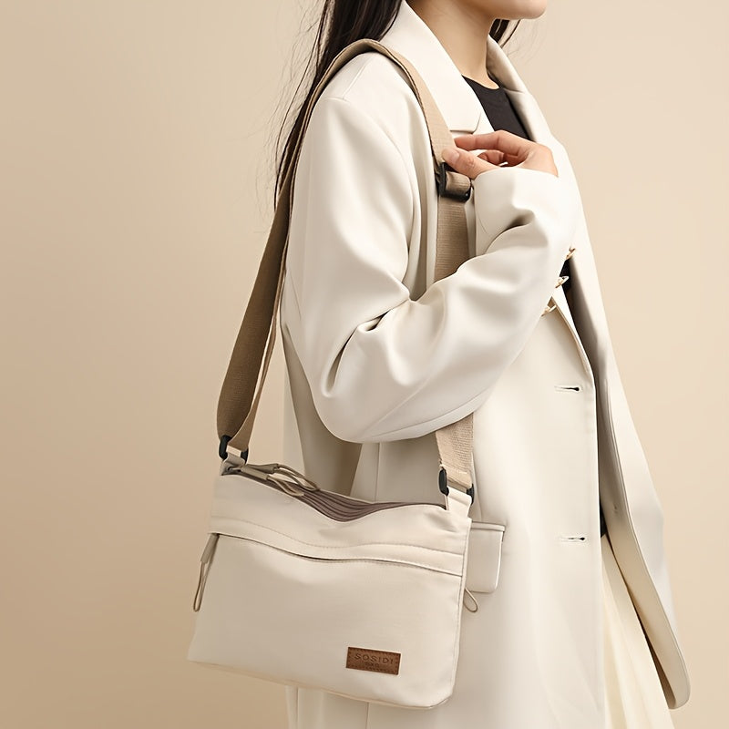 Available in 4 Colors - Women's Crossbody Bag with Large Capacity, Multi-Layer Zipper Closure and Adjustable Shoulder Strap, Suitable for Casual Outings, Office Commuting, Shopping, Gatherings, and Motherhood