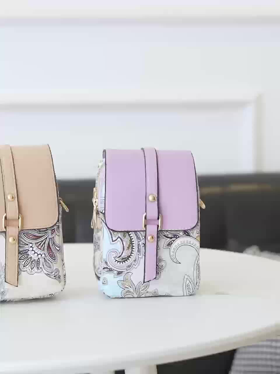 2024 New High-end Light Luxury Print Mini Single Shoulder Crossbody Bag - Small Multi-layer Mobile Phone Bag for Women - Versatile Practical Color