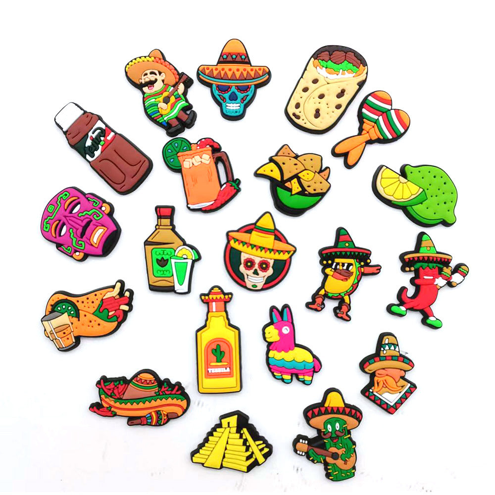 Mexican Food Series Interesting Diy Shoe Flower Decorations
