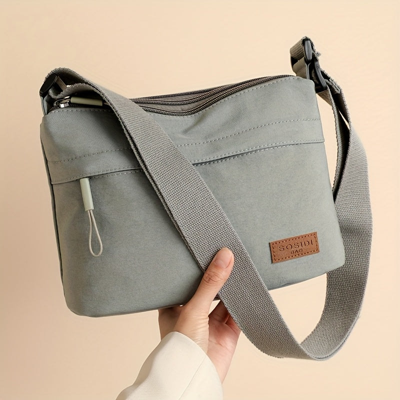Available in 4 Colors - Women's Crossbody Bag with Large Capacity, Multi-Layer Zipper Closure and Adjustable Shoulder Strap, Suitable for Casual Outings, Office Commuting, Shopping, Gatherings, and Motherhood